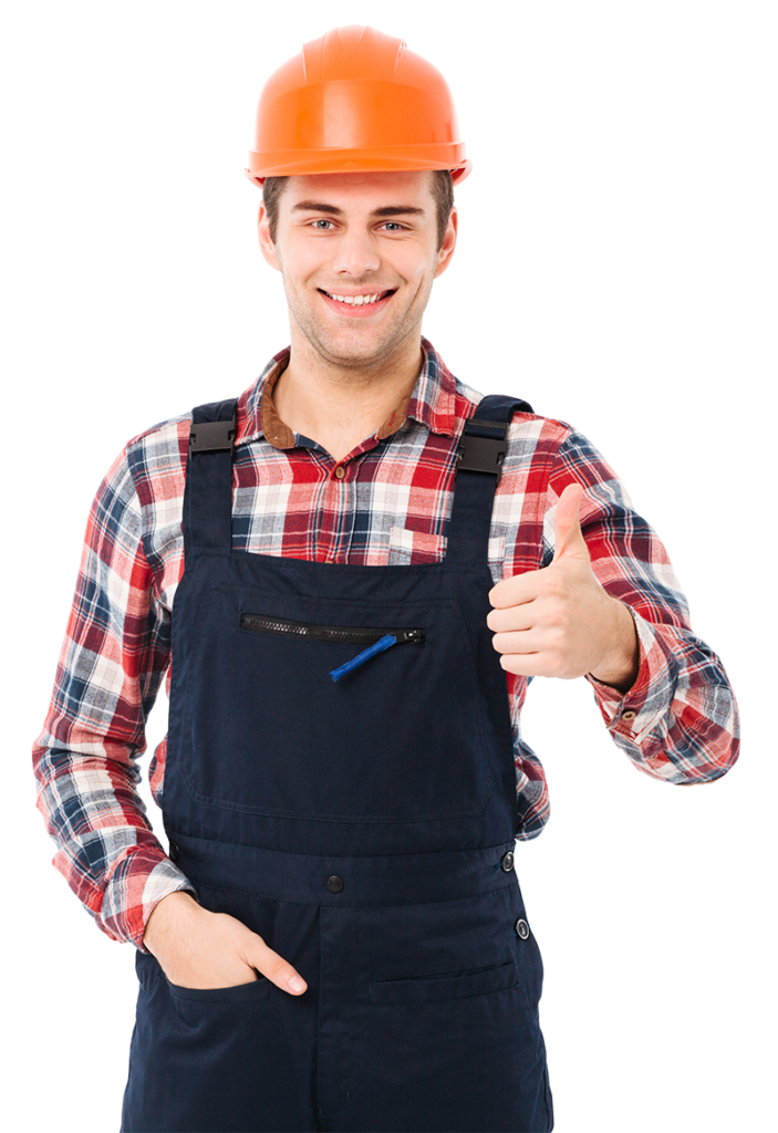 portrait smiling young male builder 703x1024